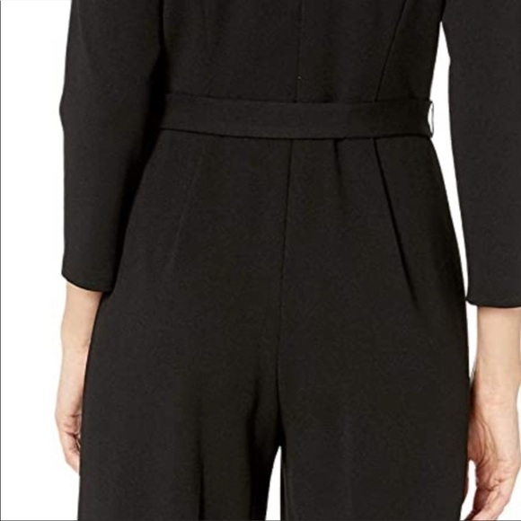 TOMMY HILFIGER NWT Statement Tie Waist Jumpsuit Size 4 in Black - Picture 9 of 15